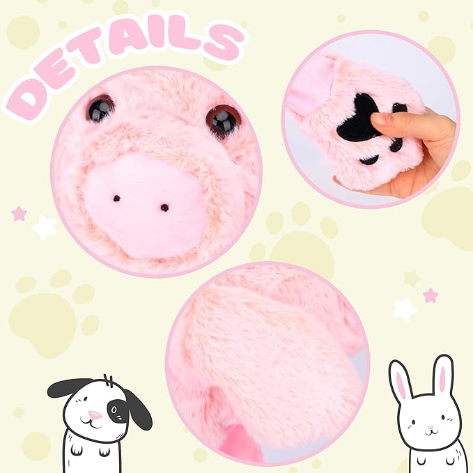 Animal Hat with Ears Moving Jumping Pop Up Beating Hat Plush Holiday Cosplay Dress Up Funny Gift for Kids