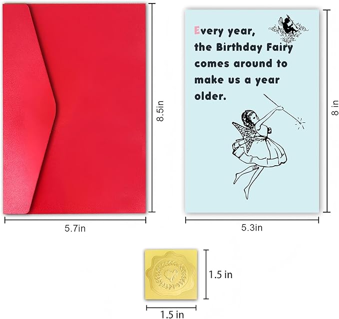 Funny Birthday Card for Women Men, Birthday Funny Card for Daughter Friend, Bday Cards for Adults