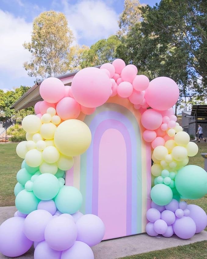 18 Inch Pastel Large Balloons - 35Pcs Thick Macaron Balloons Big Round Multicolor Latex Party Balloons for Birthday Anniversary Baby Shower Gender Reveal Themed Rainbow Party Decorations