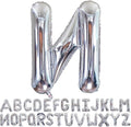 Silver Letter N Balloons 40 inch Large Alphabet N Balloons Silver Helium Foil Letter Balloon Banner for Birthday Party Anniversary Wedding Decoration