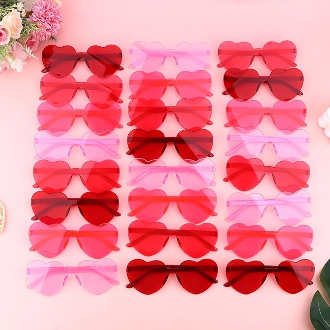 Heart Sunglasses 12/18/24 Pcs Heart Shaped Glasses for Women Cute Funny Party Glasses Party Favors Accessories