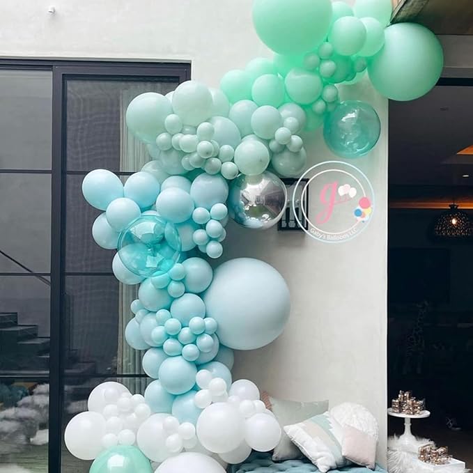 105pcs Mint Green Balloons 12inch Party Latex Balloons for Boys Girls Birthday Baby Shower Gender Reveal Wedding Sunflower Party Decorations