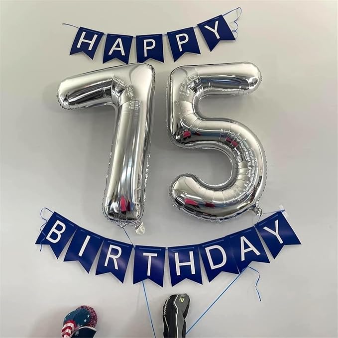16 In Silver Large Numbers Balloons 0-9, Self Inflating Number 7 Balloons for Boys Girls, Big Silver Digit 7 Balloons for Women Men Birthday Party Anniversary Wedding Supplies Decorations