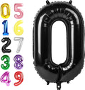40 Inch Number Balloons, Black Balloons for Birthday Party Decoration, Foil Number 0 Ballon for 10, 20, 30, 100, 2026 Celebration, Birthday, Baby Shower, Anniversary Decor