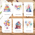 Birthday Cards Pack of 12,Birthday Cards Bulk for Women Men Kids Assorted Birthday Greeting Cards for Kids Assortment, 12 Card with Envelopes (Cartoon cake)