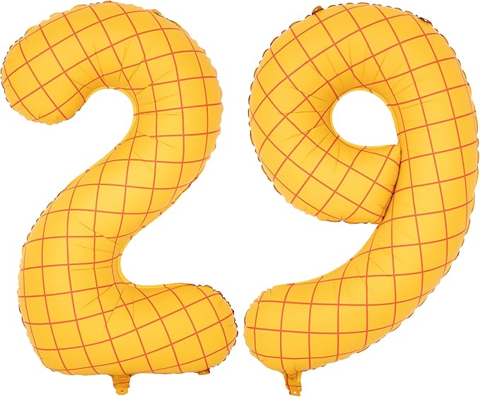 40-Inch Large Number Balloon Toy Inspired Story Matte Yellow Birthday Balloon Western Rodeo Party Supplies Boy Girl Story Anniversary Kids Birthday Party Cowboy Farm Themed Baby Welcome Decorations