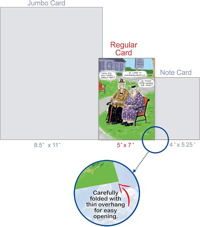 NobleWorks Infrequently Humorous Birthday Paper Card with Envelope 4406