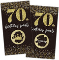 REWIDPARTY Black Gold 70th Birthday Party Scratch Off Game Cards (32 PCS) Cheers to 70 Years Prize Raffle Tickets Happy 70th Birthday Party Scratch Cards Supplies Activity for Family Friends Adults