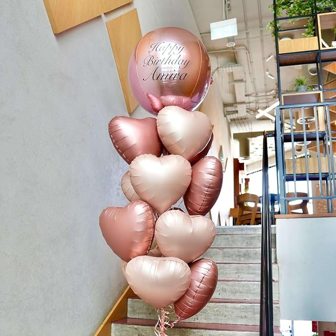 Lovoir 12 Pcs Blue Heart Shape Foil Mylar Balloons 18 Inch Love Balloons for Valentine's Day Birthday Party Decorations Wedding Engagement Romantic Decor (Baby Pink & Baby Blue & White)
