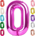 Number 0 Balloons 40 Inch Rose Purple Number Balloons for 10 20 30 40 50 60 70 80 90 100 Numbers Balloon Birthday Decorations Wedding Event Baby Shower