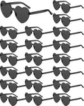 Frienda 20 Pairs Heart Shaped Sunglasses Rimless Candy Color Glasses for Women Men Party Favor