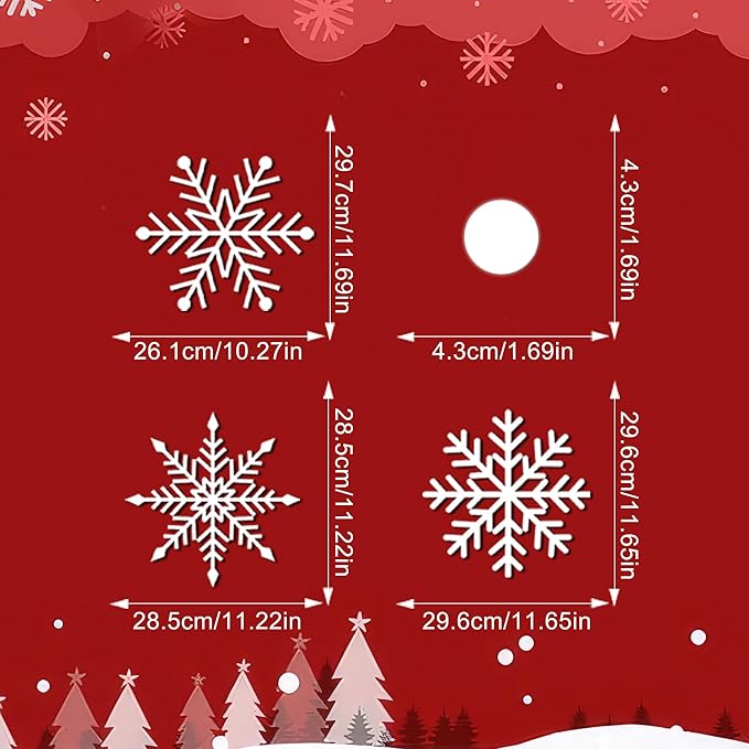 110 PCS Christmas Large Snowflake Window Clings Decoration, Christmas Window Stickers, Xmas Party, Holiday Decor, Indoor Windows Décor Ornaments, Thanksgiving Party Décor, Winter Wonderland.
