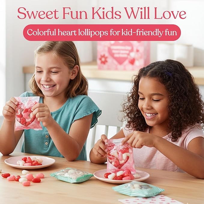 30 Pack Valentines Day Jelly Beans – Bulk Heart Shapead Candy – Strawberry, Tutti Frutti, Raspberry Delicious Flavors – Valentine Love Candie's Great Use, For Kids, Party Favor, Classrooms Partys, Goodie Bags
