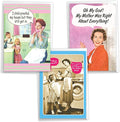 NobleWorks - Assortment Pack of 3 Funny Birthday Mother Greeting Cards with Envelopes (3 Designs, 1 Each) Mom B-Day VC10011BMG-C1x3