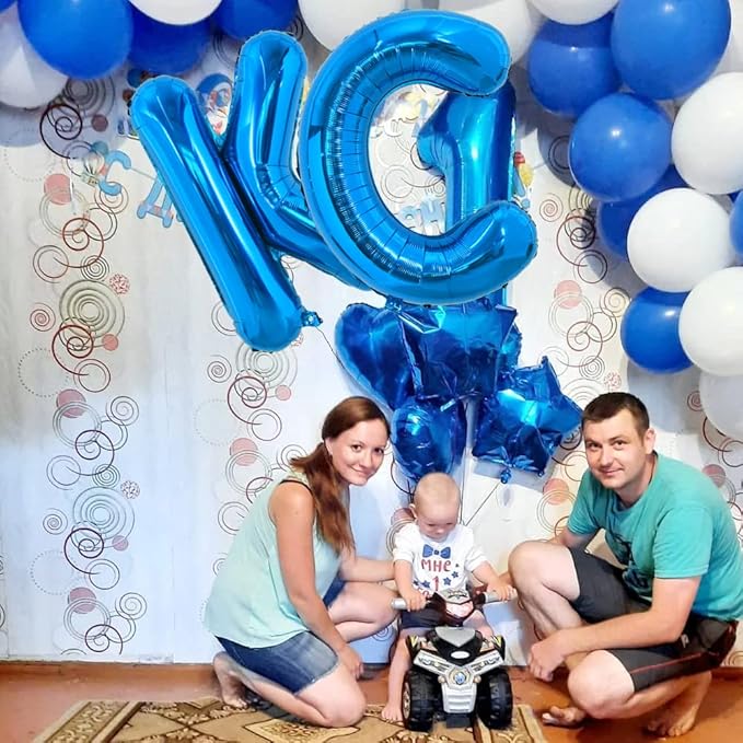 TONIFUL 40 Inch Giant Blue Letter C Balloons - Foil Mylar Big Alphabet Balloons for 2026 Graduation Birthday Party, Anniversary & New Year