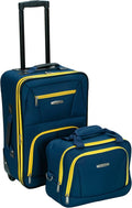 Rockland Fashion Softside Upright Luggage Set, Navy, 2-Piece (14/19)