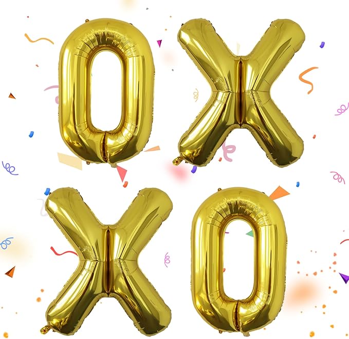 Letter Balloons Gold Party Balloon - 40 Inch Large Gold Letter X Balloon, Letter Balloon Birthday Decorations, Balloon for Women Men Anniversary Party Decorations Supplies