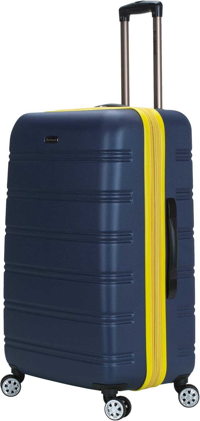 Rockland Melbourne Hardside 3 Piece Expandable Spinner Wheel Luggage Set, (20"/24"/28"), Navy