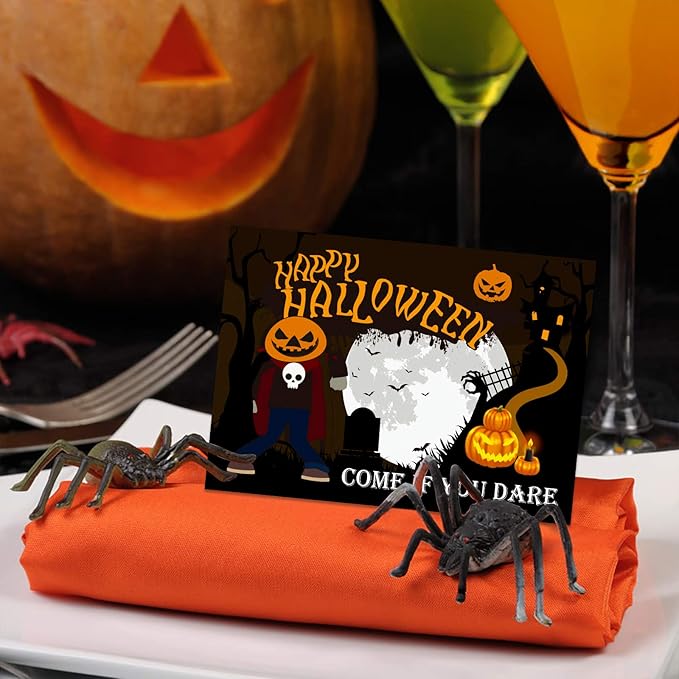 SICOHOME Halloween Party Invitation Card for Kids Adults - 12pcs 5"x 7" Halloween Invitations with Envelopes Fill In Blank Invites for Scary Spooky Themed Party Birthday Baby Shower