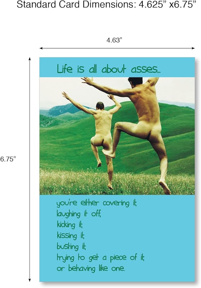 NobleWorks 20 Assorted Box Set Funny Birthday Notecards w/Envelopes for Men, Women (2x10 Designs) Naughty Humor A Very Funny Birthday AC5979BDG-B2x10