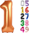 Orange Number 1 Balloon 40 Inch, 1st Birthday Balloon for Baby Boy Girl Toddler First Birthday Decorations, Shiny Orange Party Supplies
