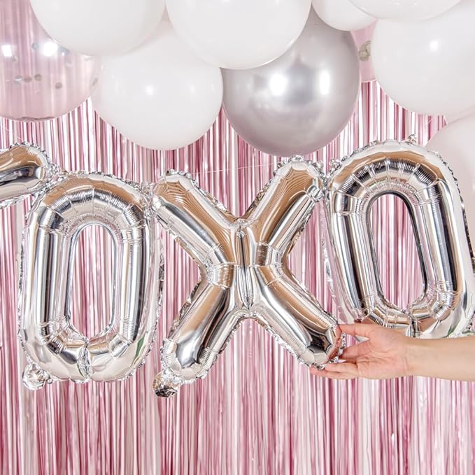 Restaurantware-Balloonify 16 Inch Letter Balloon, 1 Alphabet Party Balloon - Letter X, Self-Sealing, Silver Foil Mylar Finish, Hanging Loop, Decoration For Birthday, Wedding, Or Graduation