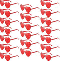 20 Pack Heart Sunglasses for Women Candy Transparent Rimless Bulk Heart Shaped Glasses for Bachelorette Party Favors