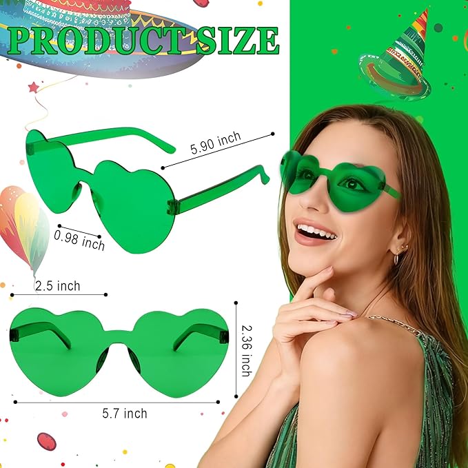 Heart Sunglasses 12/18/24 Pcs Heart Shaped Glasses for Women Cute Funny Party Glasses Party Favors Accessories