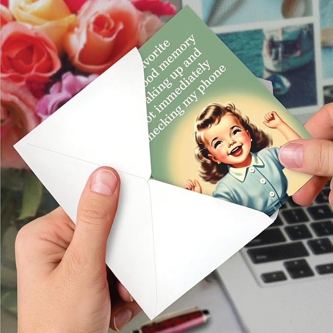 NobleWorks Funny Birthday Greeting Card with 5 x 7 Inch Envelope (1 Card) Bday Favorite Memory C10646BDG