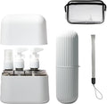 Travel Bottle Set – TSA Approved, Leakproof Toiletry Kit for Carry-On, Refillable Containers for Spring & Summer Travel (Light Gray)