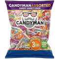 CANDYMAN Assorted Candy Variety Pack 3lbs of Pinata Stuffers, Bulk Candy for Party Favors Goodie Bags for Birthday Party, Candies in Bulk Individually Wrapped