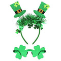 Semato St. Patrick’s Day Headband with Green Clover Sunglasses for St. Patrick’s Day Accessories Shamrock Irish Carnival Party Favors