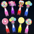 36 PCS Candy Birthday Party Favors Lollipop Candyland LED Light Up Finger Lights, Glow in the Dark Candy Land Party Bulk for Holiday Christmas Goodie Treat Bags Stuffers Candies Birthday Supplies