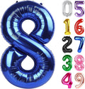 Night Blue Number 8 Balloon 40 Inch, 8th Birthday Party Decorations for Children, Giant 8 Foil Balloon for Party Supplies