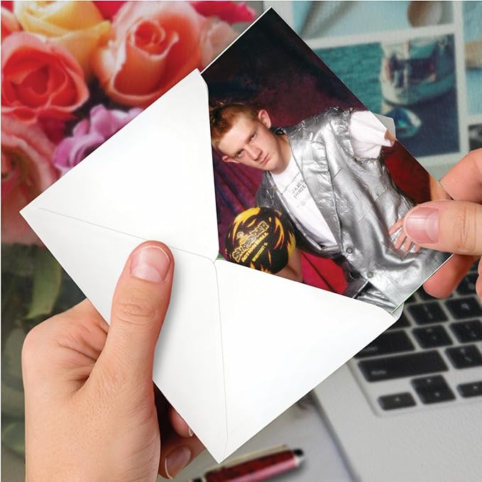 NobleWorks - 1 Happy Birthday Card with Envelope - Funny Photos, Birthday Humor Notecard - Fierce Ball C7337BDG