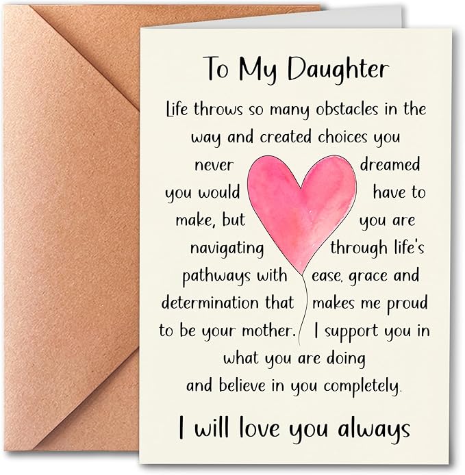 Happy Birthday Card for Daughter, Inspiring Birthday Card for Daughter, Happy Birthday Daughters, Birthday Gifts for Daughters
