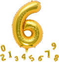 32 Inch Gold Number 6 Balloons Foil Ballon Digital Birthday Party Decoration Supplies (Gold Number 6 Balloon)