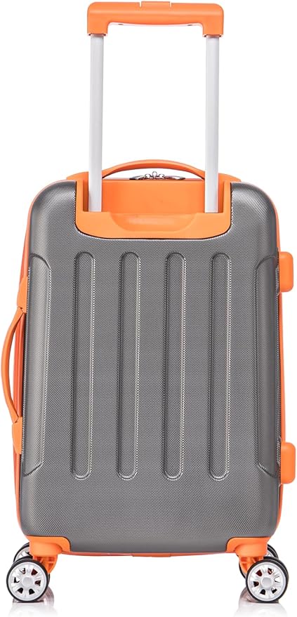Rockland London Hardside 2 Piece Spinner Wheel Luggage Set, Carry-On 20" and Tote 14", Charcoal