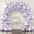 Pearl Purple Balloons Arch Kit, Double Stuffed Matte Pastel Light Purple Balloons Lilac Lavender Balloons Garland Kit Different Sizes 18/12/10/5inch for Wedding Birthday Party Decorations