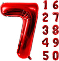 40 Inch Red Number 7 Balloon Large Red Foil Balloon Red 7 Balloons Mylar Helium Balloon for 7th Birthday Party Decorations Girls Boys Baby Shower Wedding Anniversary Decoration