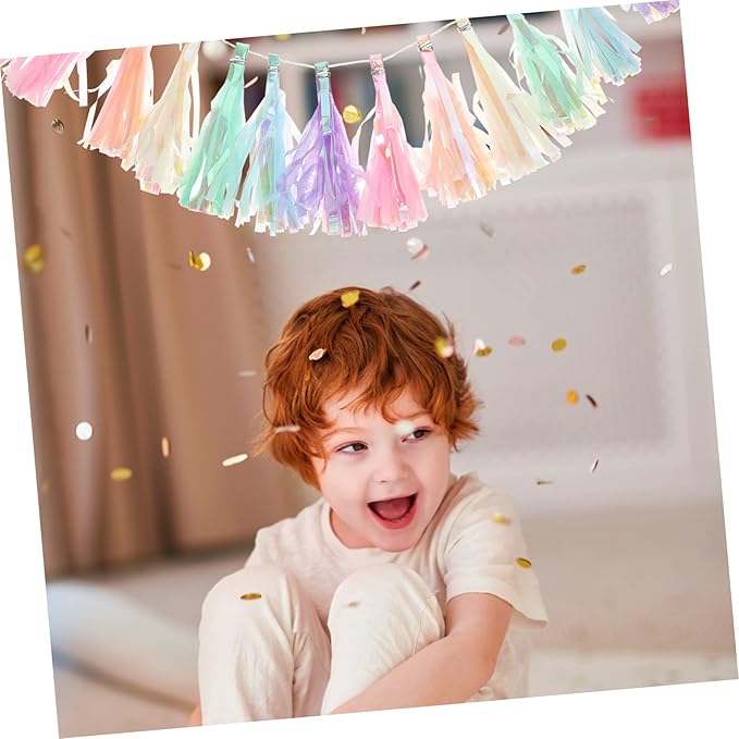 2Pcs Hanging Tassel Garland Banners for Christmas Showers Birthdays and Eye Catching Backdrop for Walls Tables and Windows