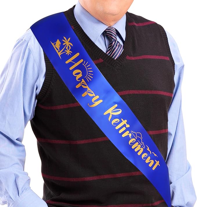 baotongle Happy Retirement Sash Retired Sash for Men Women Retirement Celebration Parties Gift