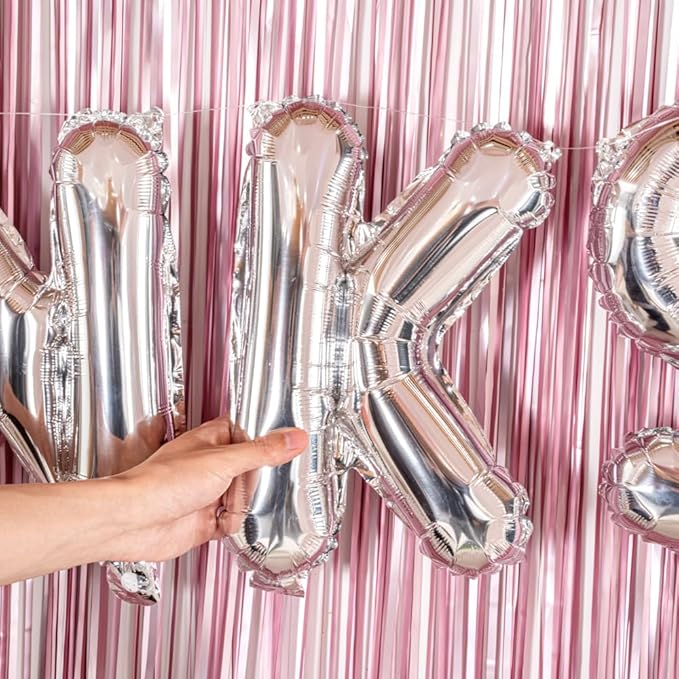 Restaurantware Balloonify 16 Inch Letter Balloon 1 Alphabet Party Balloon - Letter K Self-Sealing Silver Foil Mylar Balloon Hanging Film Decoration For Birthday Wedding Or Graduation