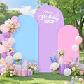 Arch Covers Stretchy Backdrops Set of 3 Wedding Arch Backdrop Cover 7.2FT 6.6FT 6FT Rainbow Arched Stand Cover Chiara Backdrop Covers Arches Spandex for Baby Shower Graduation Wedding Arches Decor
