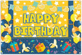 5x3ft Yellow Cowboy Cartoon Theme Backdrop Cartoon Banana Photography Background Kids Boys Girls Birthday Party Decorations Photo Booth Banner Props