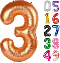 Orange Number 3 Balloon 40 Inch, 3rd Birthday Celebration Supplies for Girls Boys Women Men, 3 Balloon for Girls Boys Theme Party