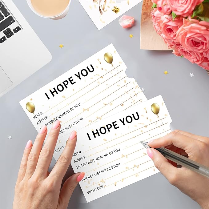 60PCS Retirement Card, Happy Wishes Card Box, Well Wish and Advice Congratulations Guest Book Cards, Retirement Party Favors and Going Away Party Decorations Supplies