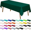 Dark Green Plastic Tablecloths 2 Pack Hunter Green Disposable Table Covers 54 x 108 Inch Bridal Shower Party Tablecovers PEVA Forest Green Table Cloths for Birthday Wedding 8 ft Rectangle Table Use