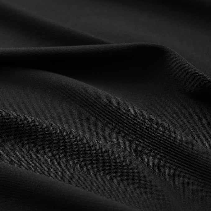 Trlyc 4 Pack 6FT Spandex Table Cloth - 72 x 30 Inch Rectangular Stretch Tablecloth, Wrinkle Resistant Scretch Table Cover for Wedding, Party, Banquet, Picnic, Outdoor Decoration (4Pcs,Black)