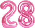 Pink Foil Number 28 82 Balloon 40 Inch, Helium Mylar 28 82 Numbers Birthday Balloons, 28 82 Pink Women Men Anniversary Graduations Party Supplies